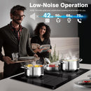 AMZCHEF Induktionskochplatte 4-Zonen 7400W ‎YL-IF7018S-5B5B5B5B