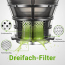 AMZCHEF Automatischer All-In-One Entsafter 135MM Öffnung und 1.8L 250W