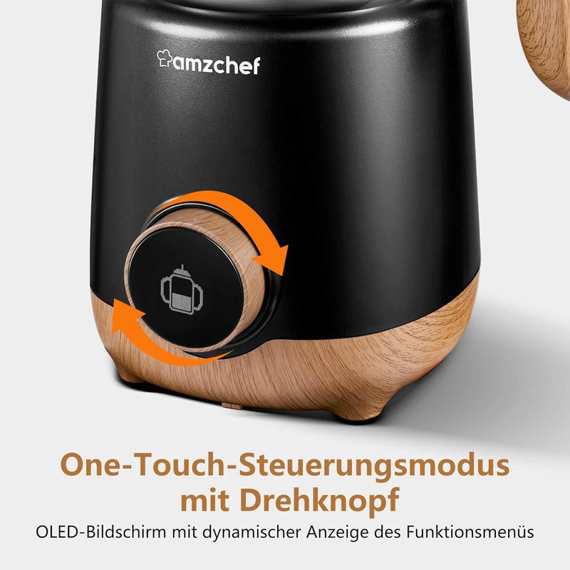 AMZCHEF 8-IN-1 Automatischer Milchaufschäumer 550W