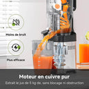 AMZCHEF Cold Press Juicer - 135mm XXL Chute, Quiet Motor