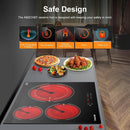 AMZCHEF Glaskeramikkochfeld 60cm herdplatte 3 kochfelder 5400W