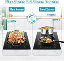 AMZCHEF Induktionskochfeld 2 platten induktionskochplatte