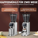 AMZCHEF Kaffeemühle Siebträger Elektrisch mit 24 Mahlgrad Einstellbar