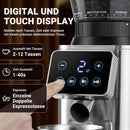 AMZCHEF Kaffeemühle Siebträger Elektrisch mit 24 Mahlgrad Einstellbar