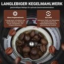 AMZCHEF Kaffeemühle Siebträger Elektrisch mit 24 Mahlgrad Einstellbar
