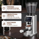 AMZCHEF Kaffeemühle Siebträger Elektrisch mit 48 Mahlgrad Einstellbar