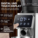 AMZCHEF Kaffeemühle Siebträger Elektrisch mit 48 Mahlgrad Einstellbar