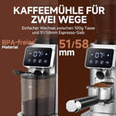 AMZCHEF Kaffeemühle Siebträger Elektrisch mit 48 Mahlgrad Einstellbar