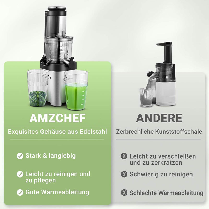 AMZCHEF Slow Juicer Vertikal - Entsafter