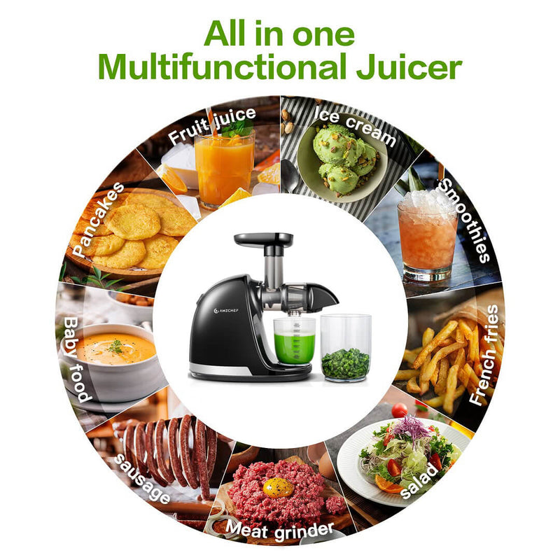 AMZCHEF Entsafter Slow Juicer ZM1501