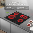 AMZCHEF Glaskeramikkochfeld 60cm herdplatte 4 kochfelder 6600W