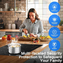 AMZCHEF Glaskeramikkochfeld 60cm herdplatte 4 kochfelder 6600W