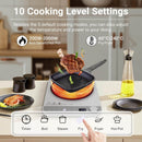 AMZCHEF Einzel Induktionskochplatte 2000W Zilvergrijs