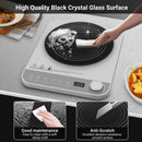 AMZCHEF Einzel Induktionskochplatte 2000W Zilvergrijs