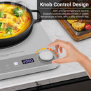 AMZCHEF Einzel Induktionskochplatte 2000W Zilvergrijs