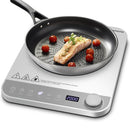 AMZCHEF Einzel Induktionskochplatte 2000W Zilvergrijs
