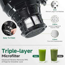AMZCHEF 6.5 inch wide mouth whole fruit cold press juicer