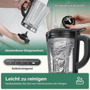 AMZCHEF Glasmixer 1200W 1.5L 6 Klingen