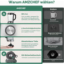 AMZCHEF Glasmixer 1200W 1.5L 6 Klingen