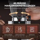 AMZCHEF Kaffeemühle 45 Mahlgrade Edelstahlmahlwerk