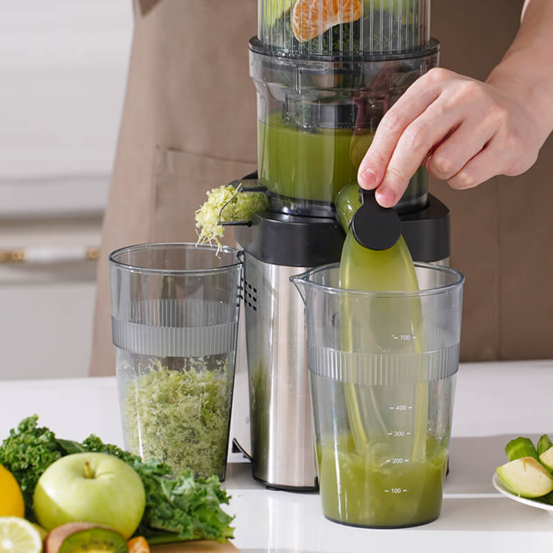 AMZCHEF Ganzfrucht Entsafter 4.6" große Öffnung Slow Juicer