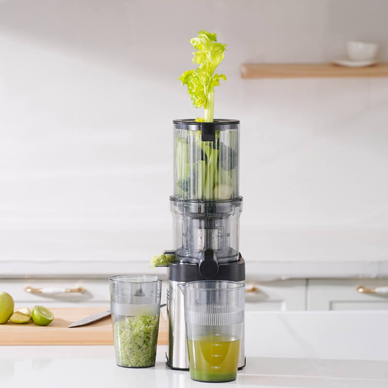 AMZCHEF Ganzfrucht Entsafter 4.6" große Öffnung Slow Juicer