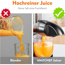 AMZCHEF Entsafter Slow Juicer mit Rückwärts ZM1501 Blau
