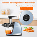 AMZCHEF Entsafter Slow Juicer mit Rückwärts ZM1501 Blau