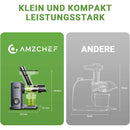 Entsafter mit großem Einfüllschacht für ganzes Obst und Gemüse