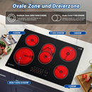 AMZCHEF Glaskeramikkochfeld 5 Zonen 77CM | 8500W