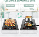 AMZCHEF Induktionskochfeld 2 Platten mit Flexzonen
