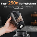 AMZCHEF Elektrische Kaffeemühle mit 250 g Fassungsvermögen