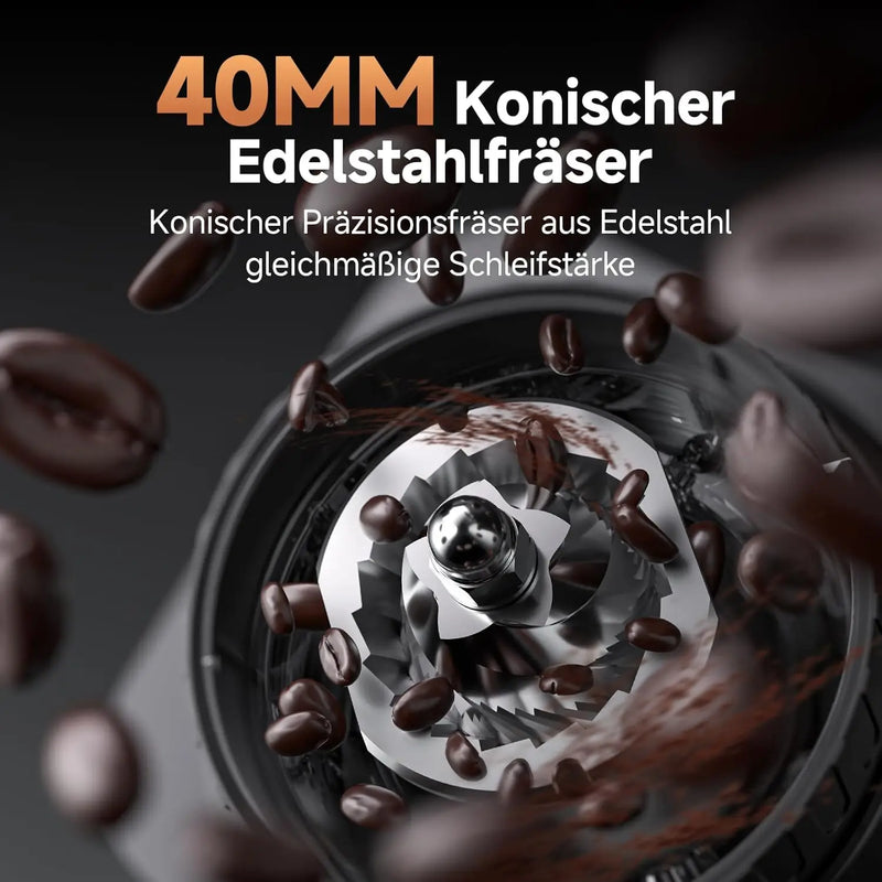 AMZCHEF Elektrische Kaffeemühle mit 250 g Fassungsvermögen