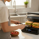 AMZCHEF Kontaktgrill 4-in-1 mit Temperatursensor für Steaks, Waffeln, Sandwiches, Pancakes