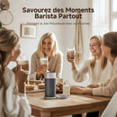 AMZCHEF 4-in-1 Elektrischer Milchaufschäumer für Kaffeeliebhaber zu Hause