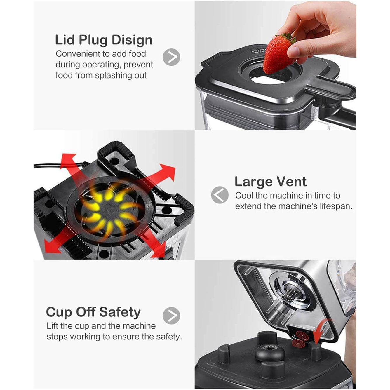 AMZCHEF Standmixer Smoothie Maker 2000W ‎NY-8088MJD