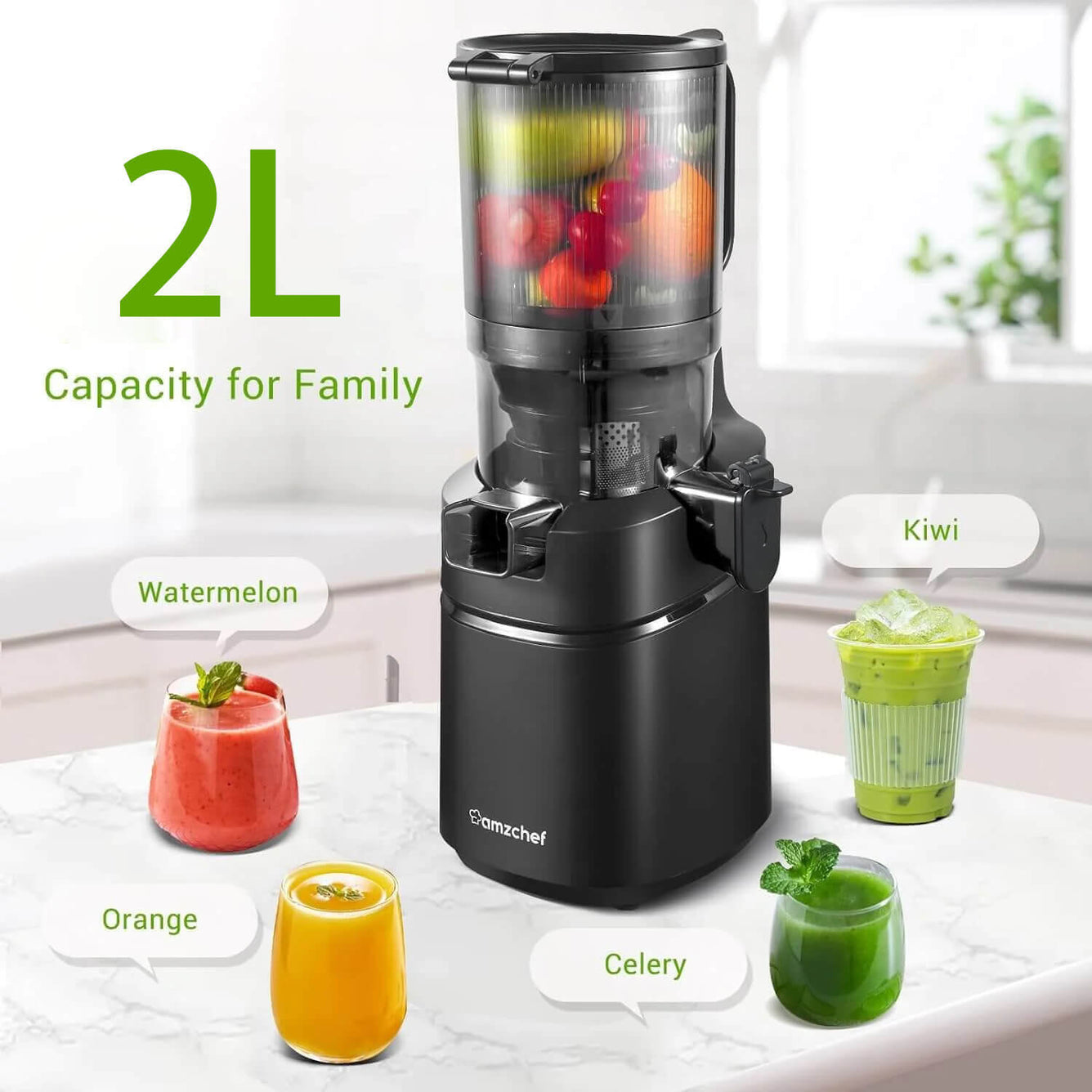 AMZCHEF Automatischer All-In-One Entsafter SJ036