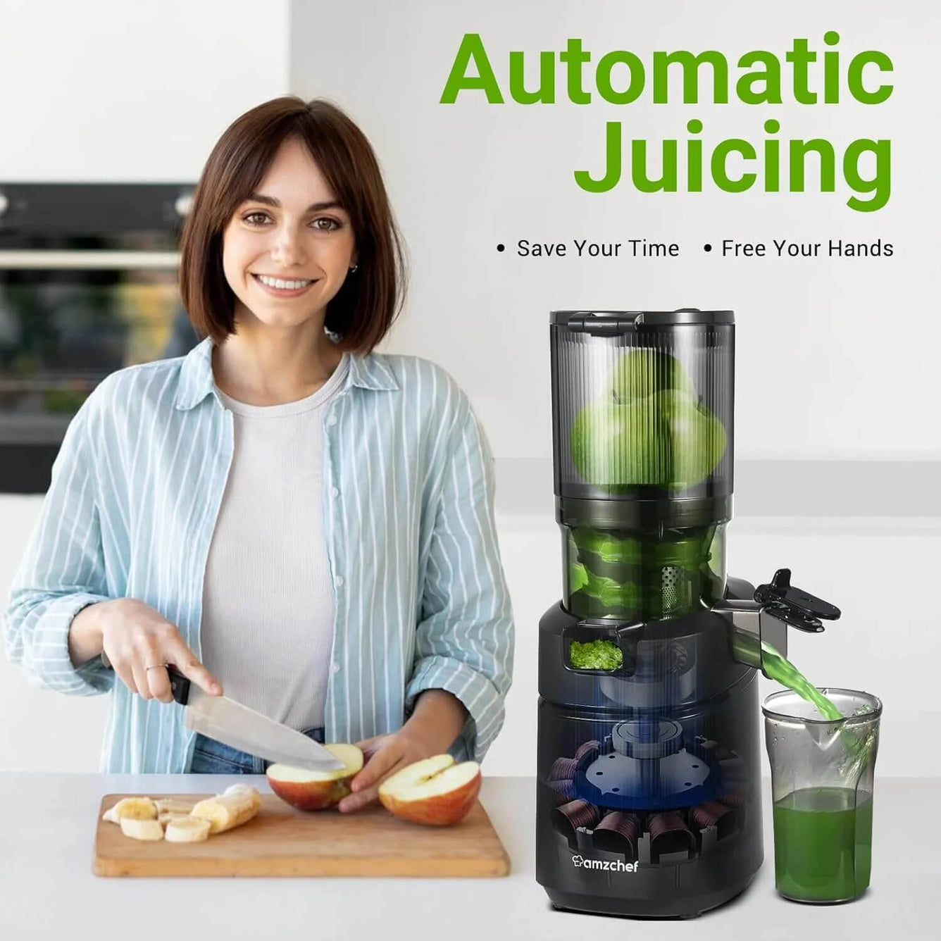 AMZCHEF Automatischer All-In-One Entsafter SJ036