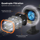 Amzchef Tragbare Dunstabzugshaube 4 geschwindigkeitsverstellbarer Lüftungsfan mit teleskopischer Höhenverstellung