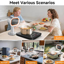 Amzchef Tragbare Dunstabzugshaube Tischmodell Küchenlüftungsfan mit 4 Geschwindigkeitsstufen