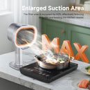 Amzchef Tragbare Dunstabzugshaube Tischmodell Küchenlüftungsfan mit 4 Geschwindigkeitsstufen