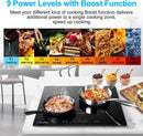 AMZCHEF Induktionskochfeld mit 3 Booster Zonen 7400W YL-IT7008S-2B1B4B-1
