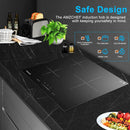 AMZCHEF Induktionskochfeld mit 3 Booster Zonen 7400W YL-IT7008S-2B1B4B-1