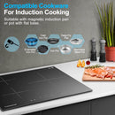 AMZCHEF Induktionskochfeld mit 3 Booster Zonen 7400W YL-IT7008S-2B1B4B-1
