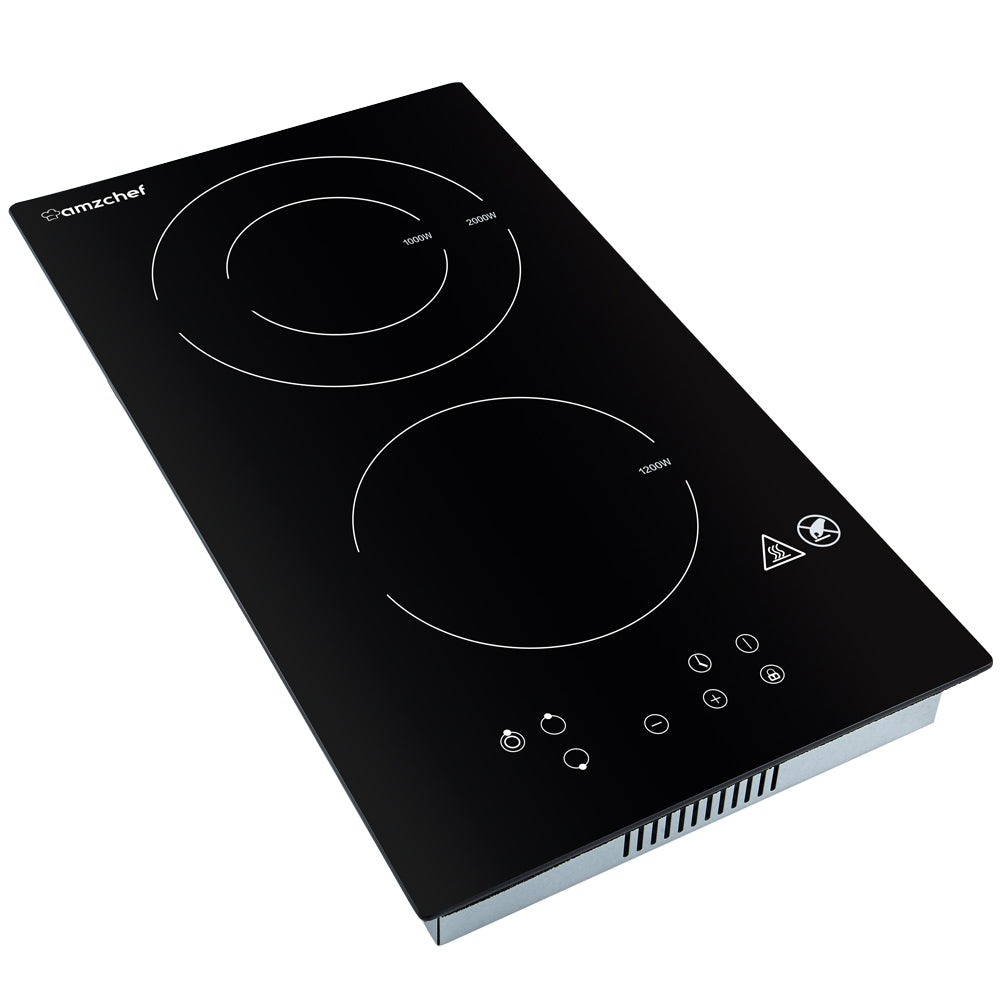 AMZCHEF Domino Glaskeramikkochfeld 2000W CD3201