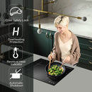 AMZCHEF Induktionskochfeld, Induktionskochplatte 4 Zonen, kochplatten induktion mit 9 Leistungsstufen, Pause,Schieben Touch Control,Pfannenerkennung,Kindersicherung,Überhitzungsschutz,7000W