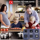 AMZCHEF Glaskeramikkochfeld 4 Zonen 6600W YL-CF6601HS