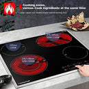 AMZCHEF Glaskeramikkochfeld 4 Zonen 6600W YL-CF6601HS