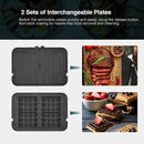 AMZCHEF 3-in-1 Contact Grill, Sandwich Maker/Waffle Iron/180° Double-Sided Optigrill LS-GC02C-H-WP