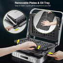 AMZCHEF 3-in-1 Contact Grill, Sandwich Maker/Waffle Iron/180° Double-Sided Optigrill LS-GC02C-H-WP